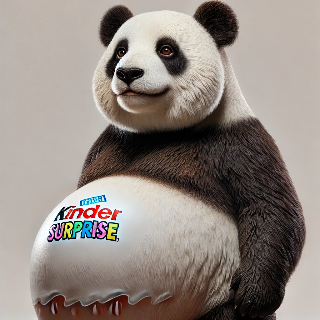 Panda portant des Adidas